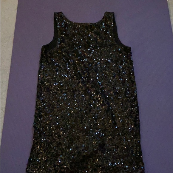 XXS J. Crew Black Sequined Top - Picture 2 of 3